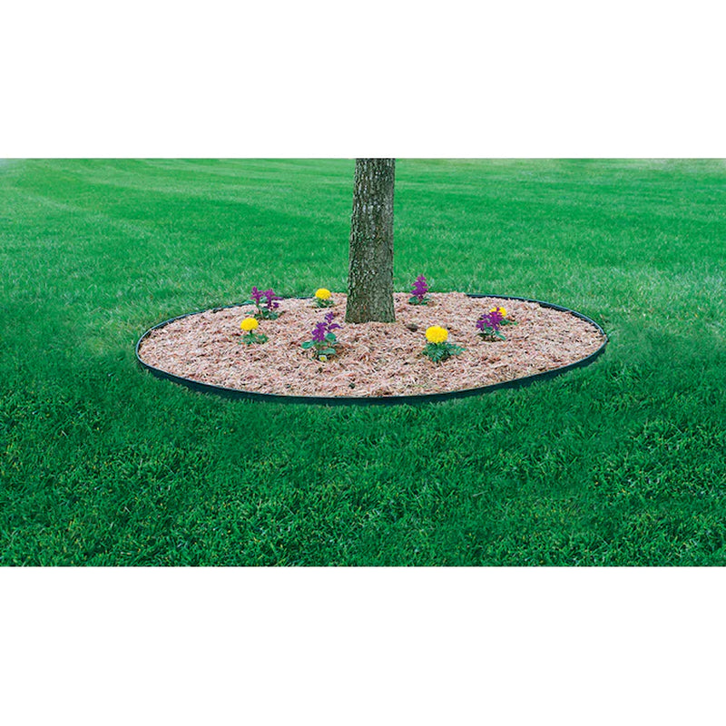 60-Ft X 1.5-In No-Dig Black Plastic Landscape Edging Roll with Stakes