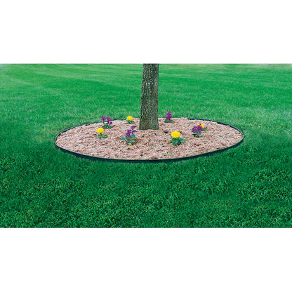 60-Ft X 1.5-In No-Dig Black Plastic Landscape Edging Roll with Stakes
