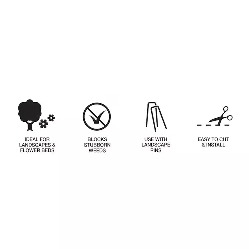 50-Ft X 3-Ft Basic Weed Barrier Landscape Fabric