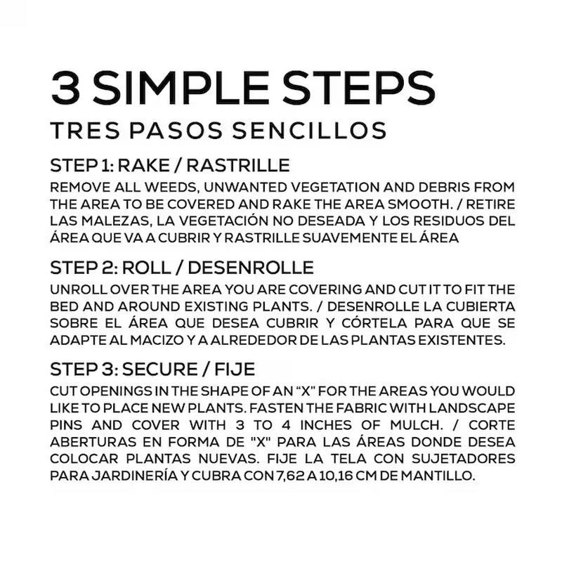 50-Ft X 3-Ft Basic Weed Barrier Landscape Fabric