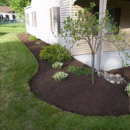 Natural Brown, Double Shredded Mulch - Mulch Mound